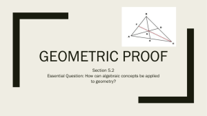 5.2 Geometric Proof - Ridgefield Public Schools