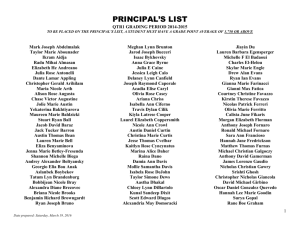 principal's list