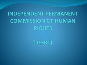 independent permanent commission of human rights (iphrc)