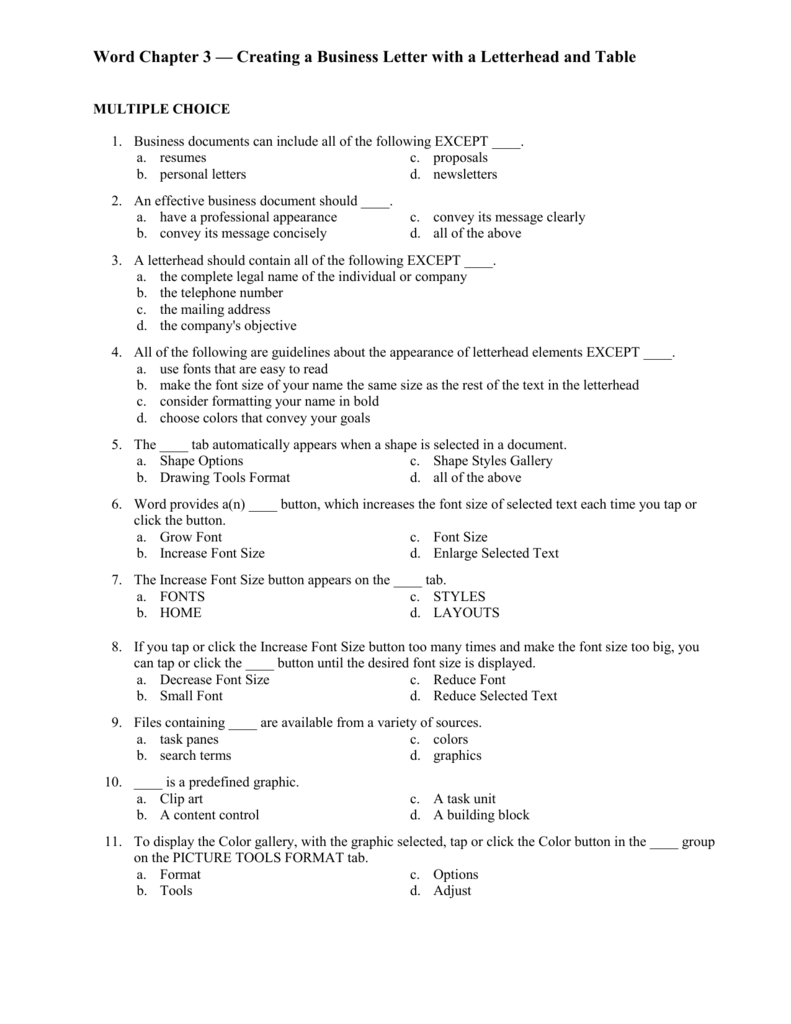 Business Letter Font Size from s3.studylib.net