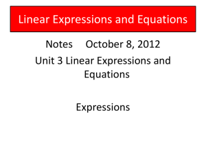 Expression or Equation???
