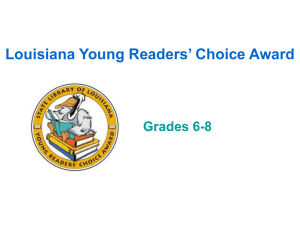 Louisiana Young Readers' Choice Award Grades 6-8