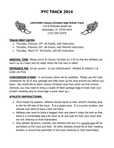 Middle School State Meet Entry Standards 2015
