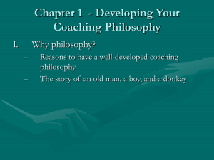 Chapter 1 - Developing Your Coaching Philosophy