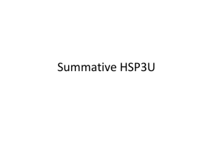 Summative HSP3U