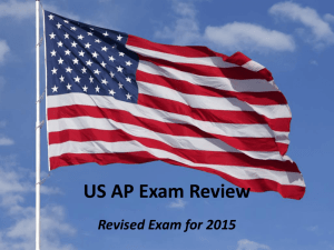 US AP Exam Review 2015 - Centennial School District