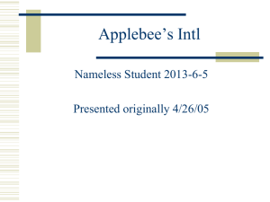 Applebee's Intl