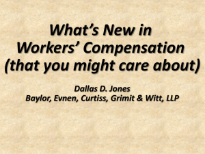 What's New in Workers' Compensation