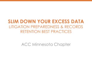 Slim down your excess data - Association of Corporate Counsel