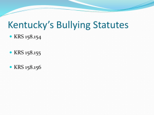 Kentucky's Bullying Statutes