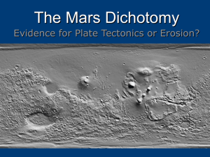The Martian Dichotomy - Earth, Planetary, and Space Sciences