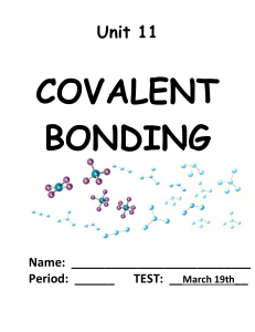 p Unit 11 Covalent Bonding 2015
