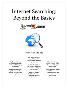Internet Searching Beyond the Basics