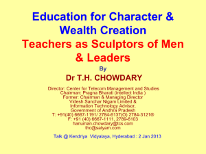 Education for Character & Wealth Creation