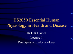 BS2050 Essential Human Physiology in Health and Disease