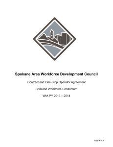 WorkSource One-Stop Operator Agreement