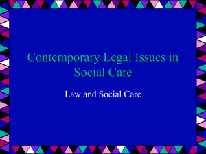 Contemporary Legal Issues in Social Care