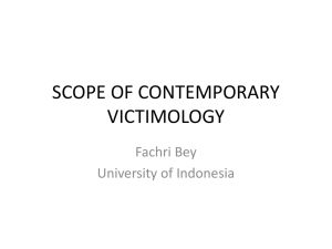 SCOPE OF CONTEMPORARY VICTIMOLOGY – Fachri Bey