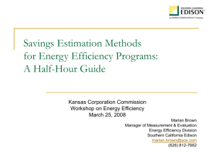 Savings Estimation Methods for Energy Efficiency Programs: A Half