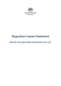 Option 2: Company tax cut for incorporated small businesses