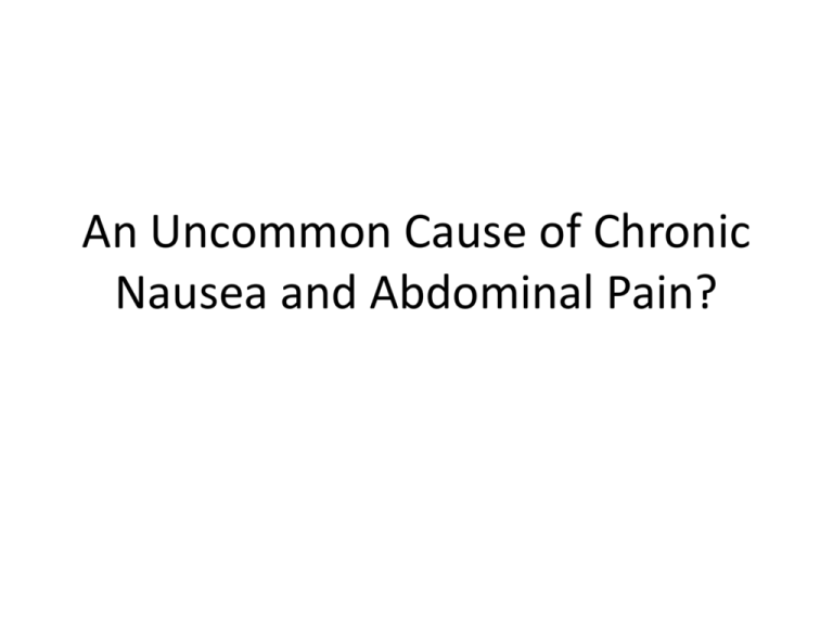 Why Am I Having Abdominal Pain And Nausea