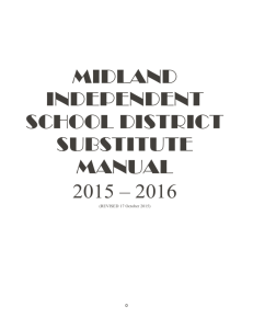 Substitute Handbook - Midland Independent School District