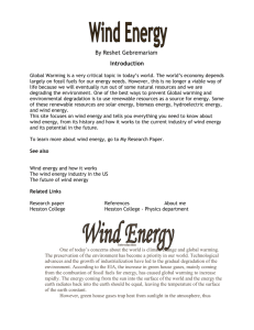 Wind enrgy - Hesston College