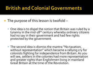 British and Colonial Governments