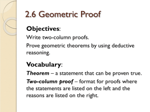 Geometric Reasoning