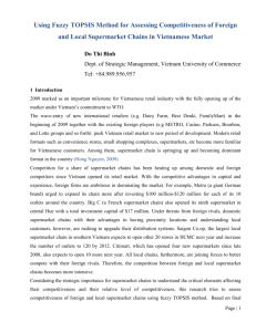 Using Fuzzy TOPSIS Method for Assessing Competitiveness of