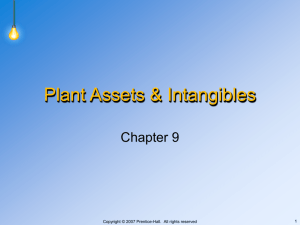 Plant Assets & Intangibles