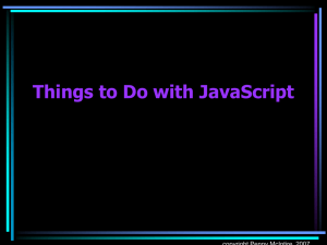 7. JavaScript 3: Things to Do with JavaScript