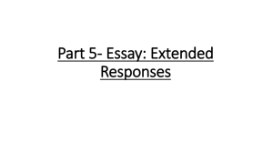 Extended Response Review