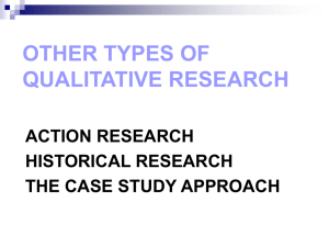 Other Types of Qualitative Research
