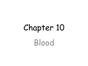 Survey of A&P/Chapter 10 Blood notes