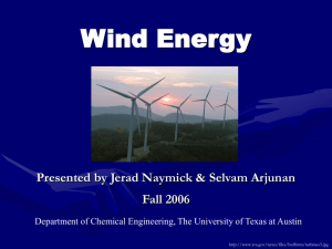 Wind Energy - McKetta Department of Chemical Engineering