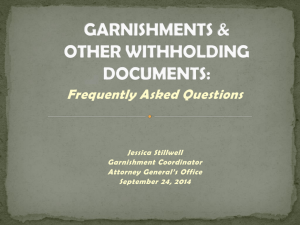 Garnishments & Other Withholding Documents FAQs