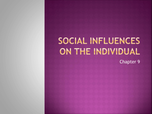 Social Influences on the Individual - gleneaglespsych1-2