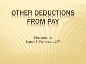 Other Deductions From Pay