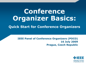 Quick Start for Conference Organizers
