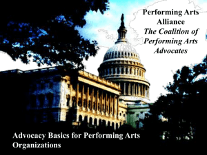 Advocacy Basics for Performing Arts Organizations