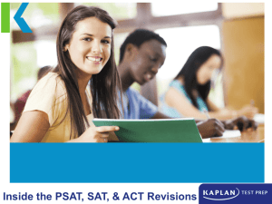 New ACT & SAT Presentation