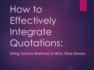 How to Effectively Integrate Quotations