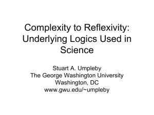 From Complexity to Reflexivity - The George Washington University