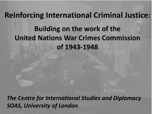 here - The Project on the United Nations War Crimes Commission of