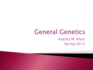 General Genetics - Lectures For UG-5