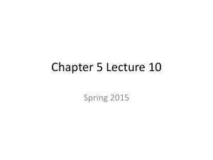 Chapter 5 Lecture 10