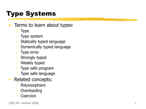 strongly typed language