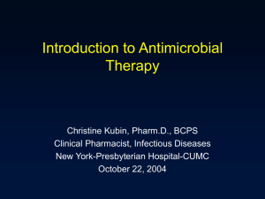 Introduction to Antimicrobial Therapy