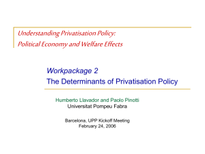 Political determinants of privatization policies